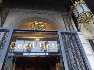 The Cecil Hotel front doors
