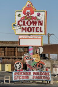 Sign for the Clown Motel