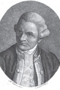 Drawing of Captain James Cook