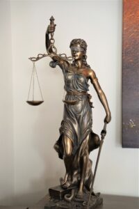 Beautiful statue of lady justice