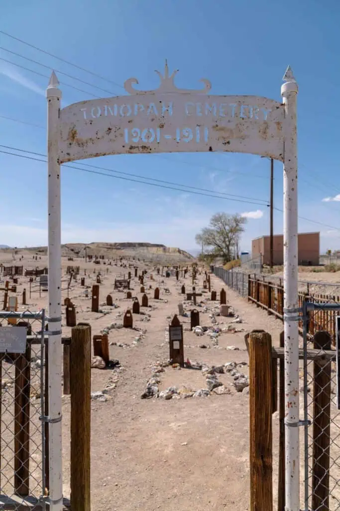 creepy old tonopah cemetery next to haunted clown motel