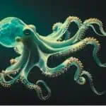 Flowing octopus tentacles