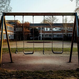 Haunted elementary schools playground