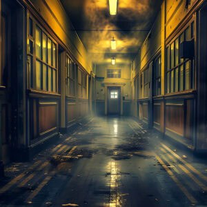 Haunted high schools hallway