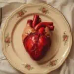 heart on plate highlighting dangers of cannibalism