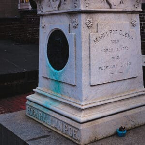 edgar allan poes death tombstone