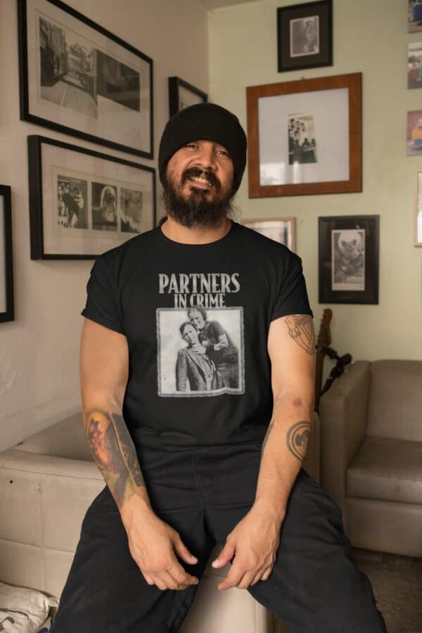 black partners in crime tee shirt