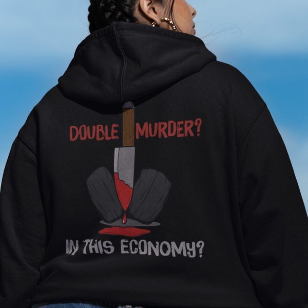 plus sized unisex double murder dark humor hoodie