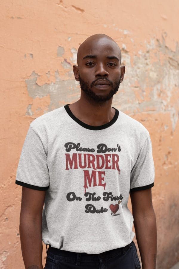 true crime ringer t-shirt to benefit domestic violence charity