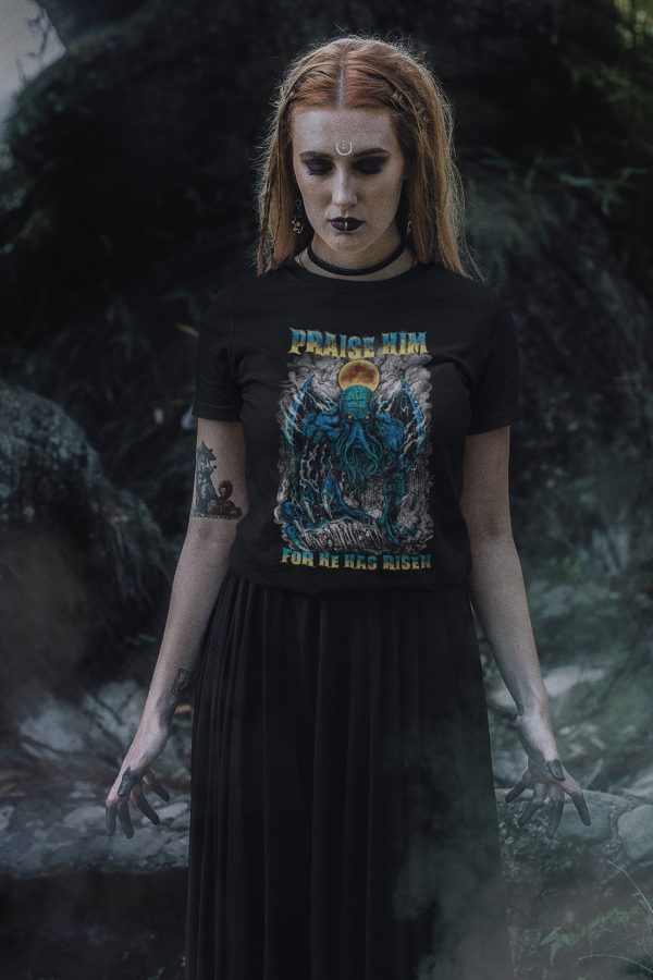 Praise Him Cthulhu Tee - Image 8
