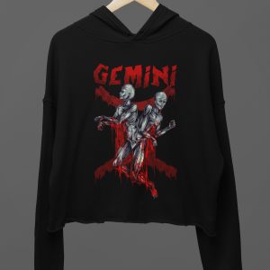 cropped gemini hoodie on hanger