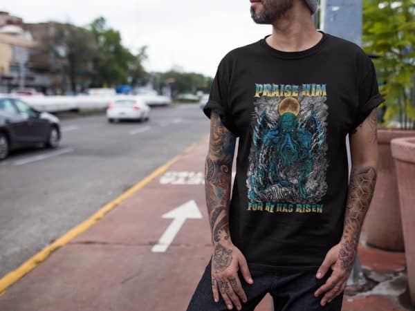 Praise Him Cthulhu Tee - Image 3