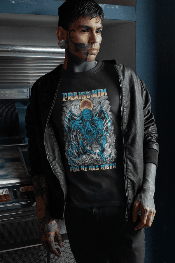 Praise Him Cthulhu Tee - Image 6