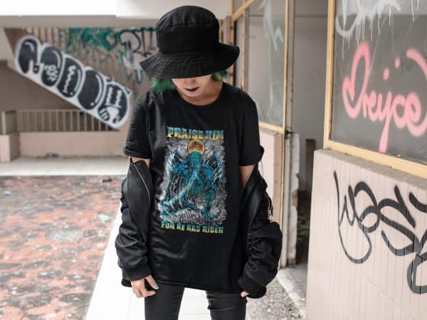 Praise Him Cthulhu Tee - Image 7