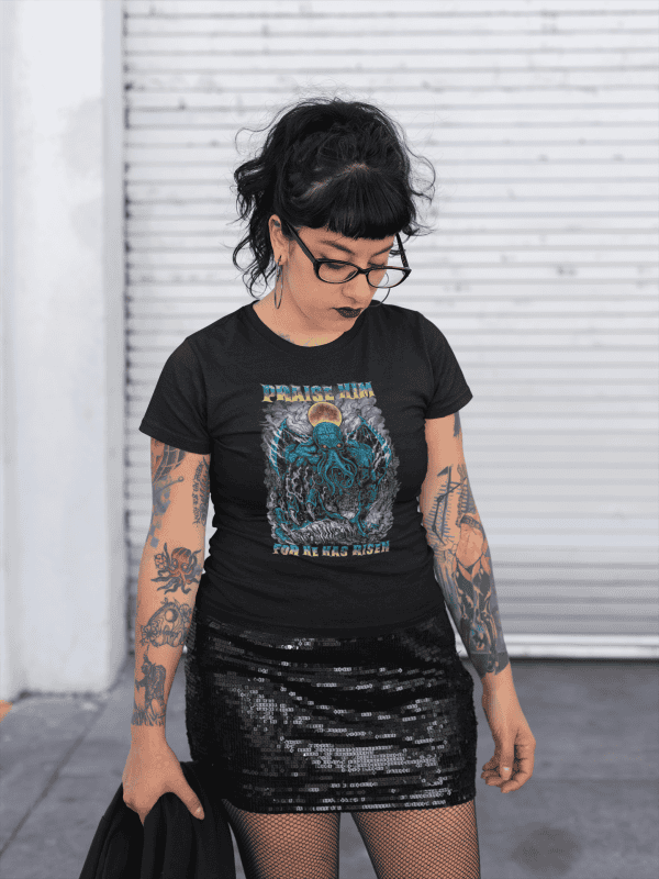 Praise Him Cthulhu Tee - Image 4