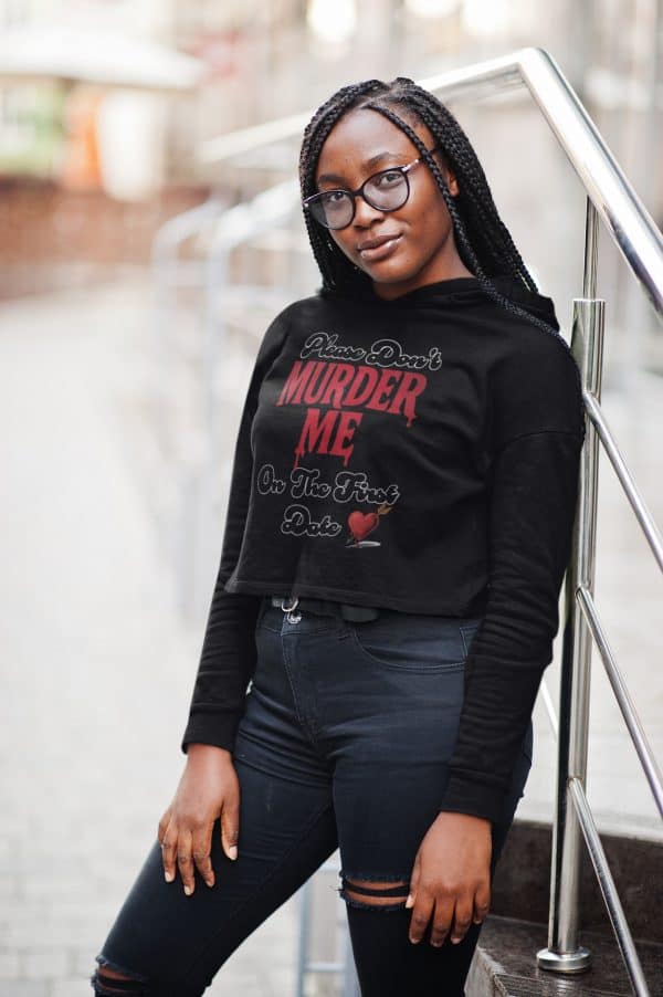 punk style first date cropped pullover
