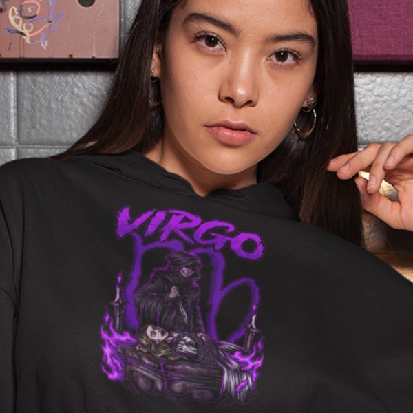 Virgo Zodiac Cropped Hoodie - Image 5