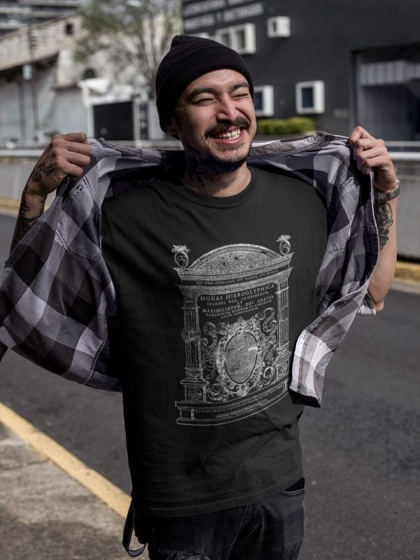 medieval gothic t shirt on skater boy