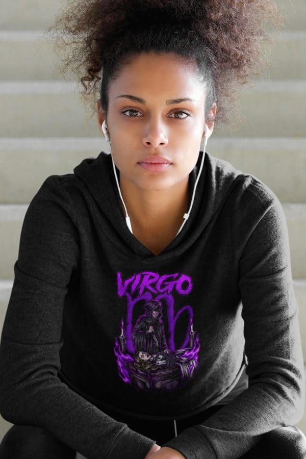 Virgo Zodiac Cropped Hoodie - Image 4