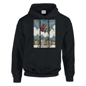 judgement tarot card design hoodie - black