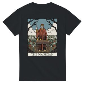 the magician tarot card design t-shirt