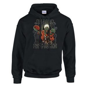 zombie jesus on a black, alternative hoodie