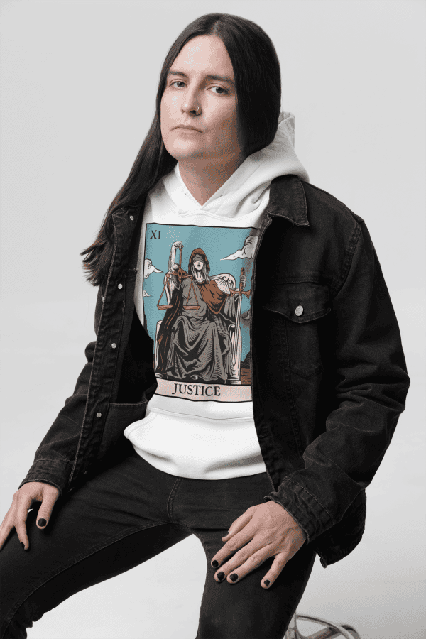 xi. Justice Tarot Hoodie - Image 4