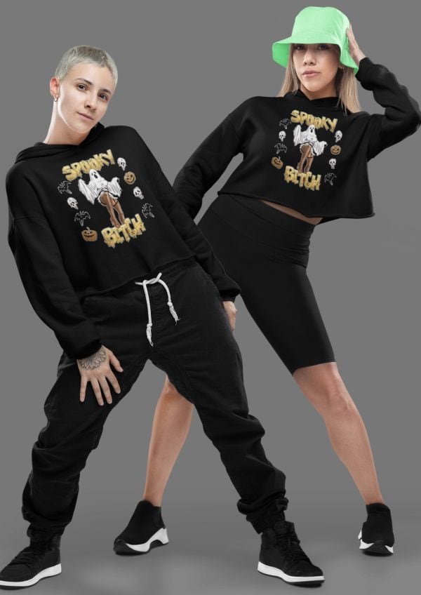 Spooky Bitch Cropped Hoodie - Image 4