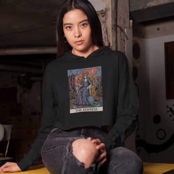 iii. The Empress Tarot Cropped Hoodie - Image 4