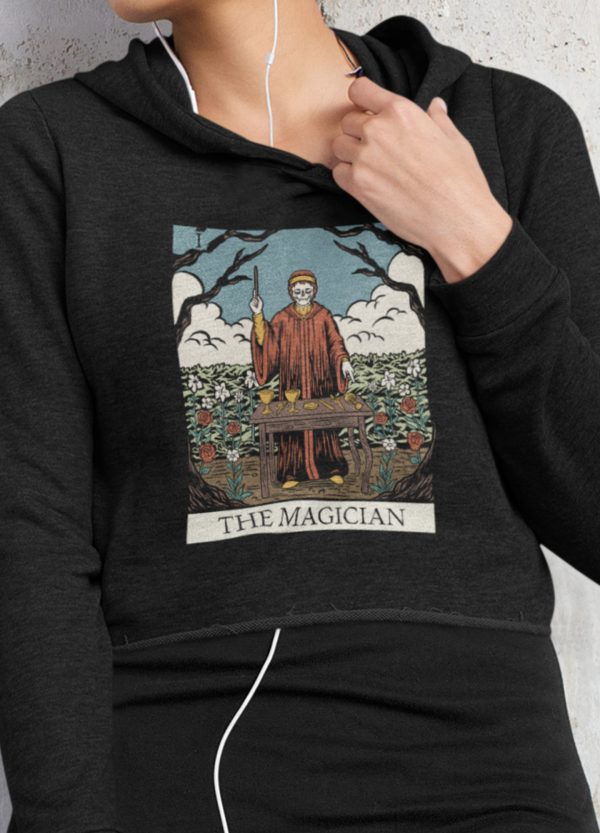 i. The Magician Tarot Cropped Hoodie - Image 4