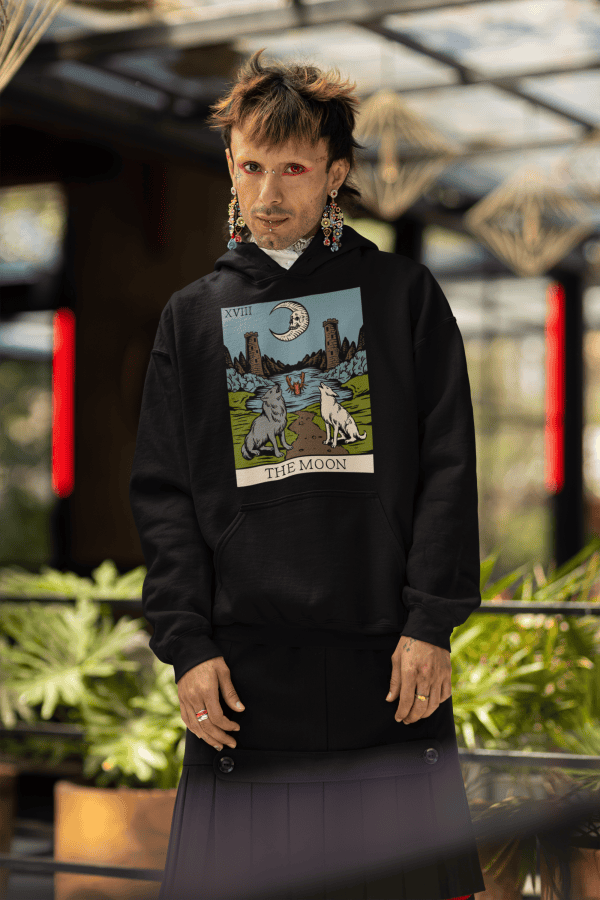 xviii. The Moon Tarot Hoodie - Image 4