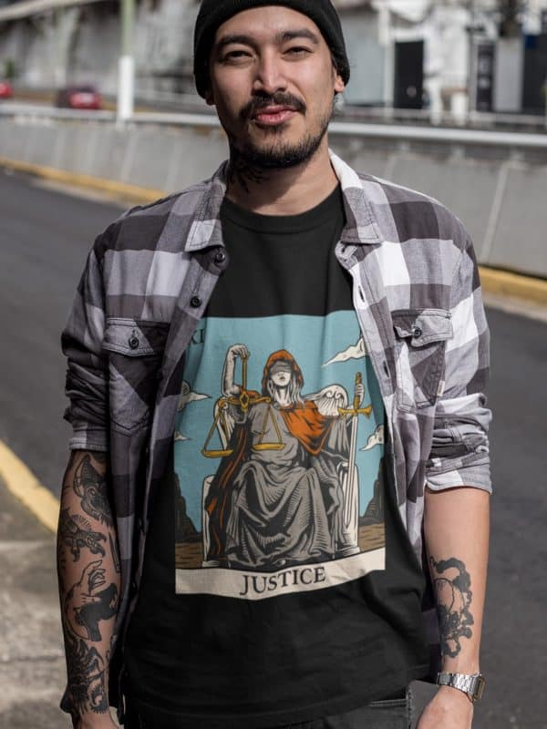 xi. Justice Tarot Tee - Image 5