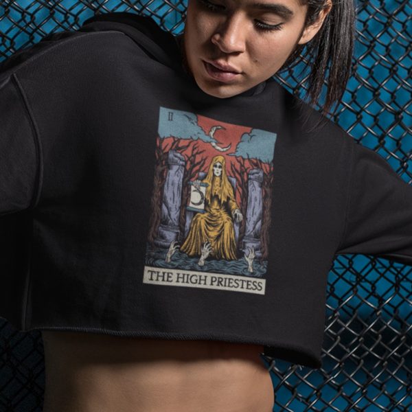 ii. The High Priestess Cropped Hoodie - Image 3