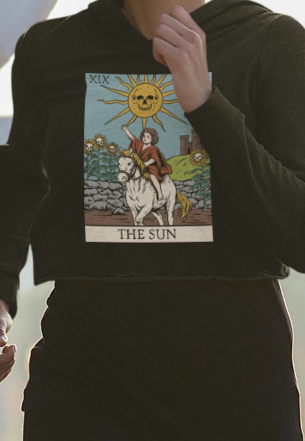 xix. The Sun Tarot Cropped Hoodie - Image 4