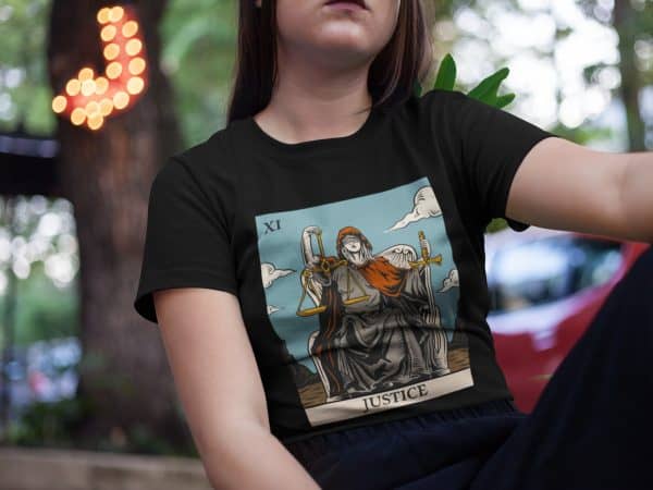 xi. Justice Tarot Tee - Image 4