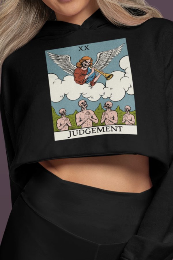 xx. Judgement Tarot Cropped Hoodie - Image 4