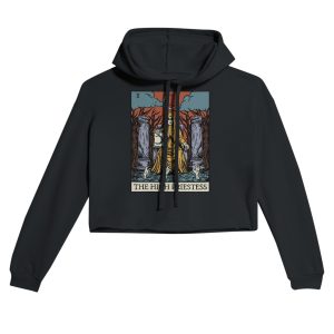 the high priestess tarot cropped hoodie