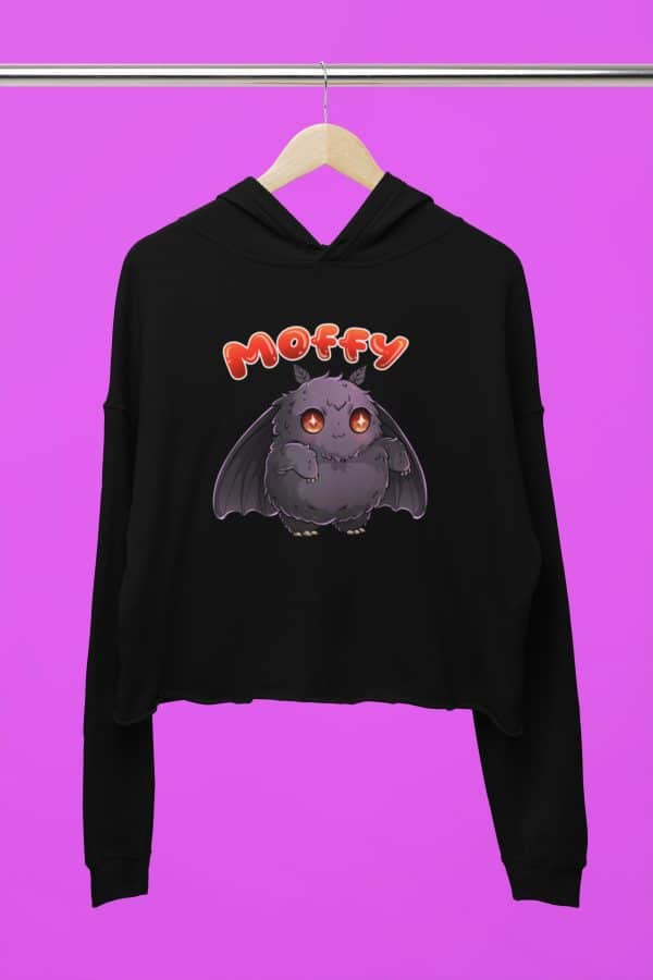 chibi mothman cropped hoodie