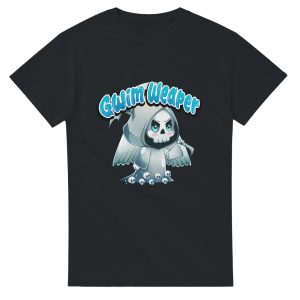 t-shirt with chibi grim reaper design