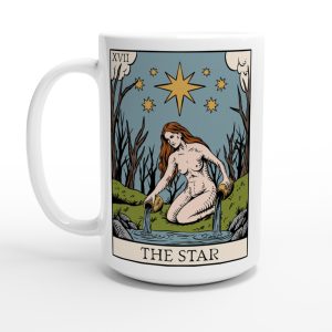 15oz white ceramic the star tarot card design coffee cup