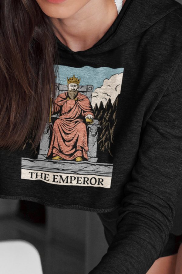 iv. The Emperor Tarot Cropped Hoodie - Image 4