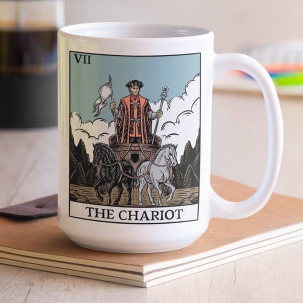 vii. The Chariot Tarot 15oz Mug - Image 3