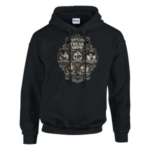 black vintage freak show hoodie