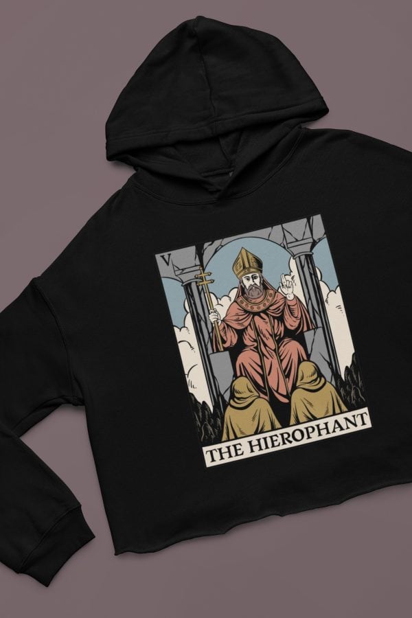 v. The Hierophant Cropped Hoodie - Image 4
