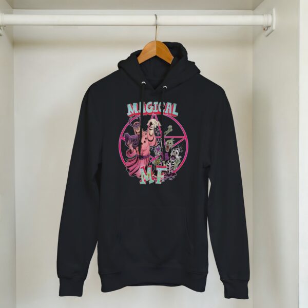 funny alternative hoodie with necromancer magical mf design