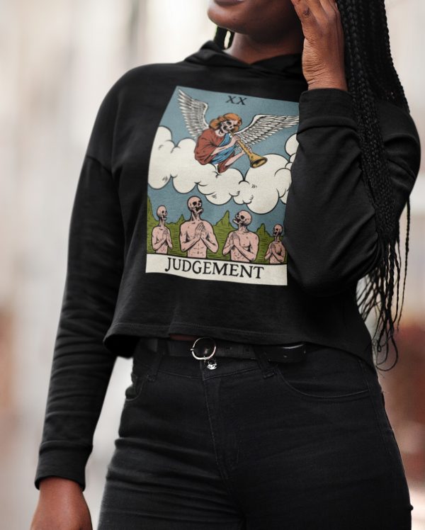 xx. Judgement Tarot Cropped Hoodie - Image 3