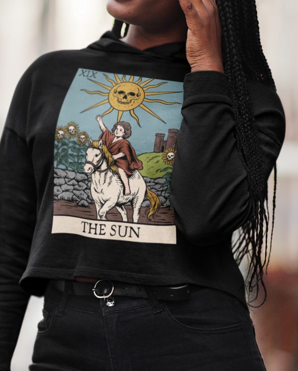 xix. The Sun Tarot Cropped Hoodie - Image 3