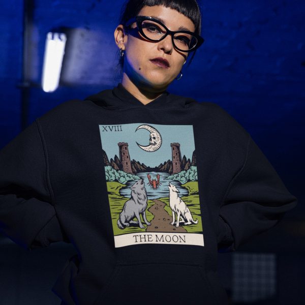 xviii. The Moon Tarot Hoodie - Image 3