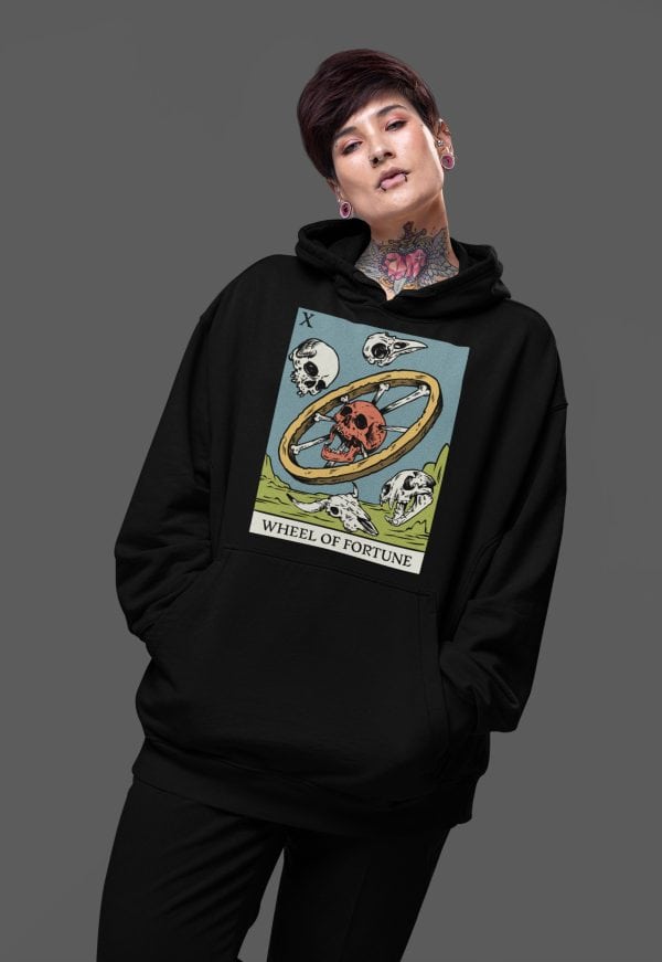 x. Wheel of Fortune Tarot Hoodie - Image 3