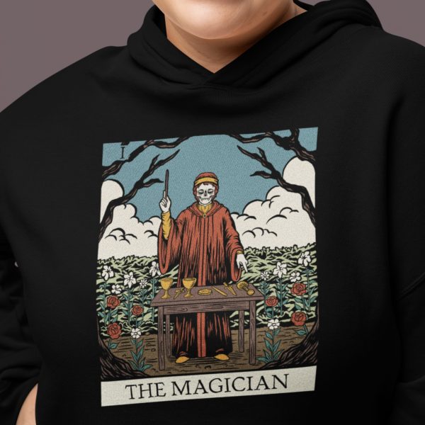 i. The Magician Tarot Cropped Hoodie - Image 3